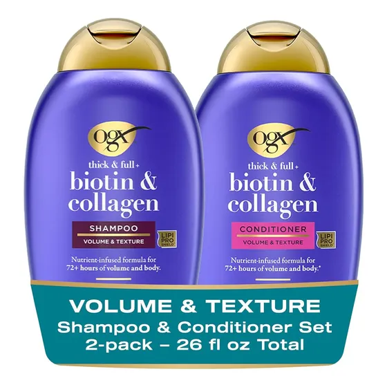 Conjunto Ogx Biotina & Colagénio Champú E Acondicionador 385
