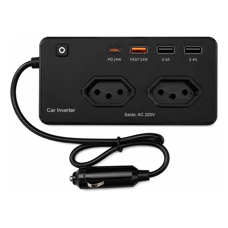 Inversor Tensão 12v Para 220v 350w Conversor Automotivo