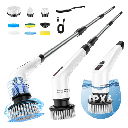 Escova Elétrica Recarregável Limpeza Ipx6 9pcs