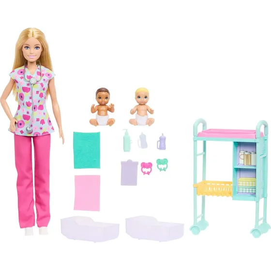 Conjunto De Brinquedos Para Bonecas Barbie Baby Doctor Com 2