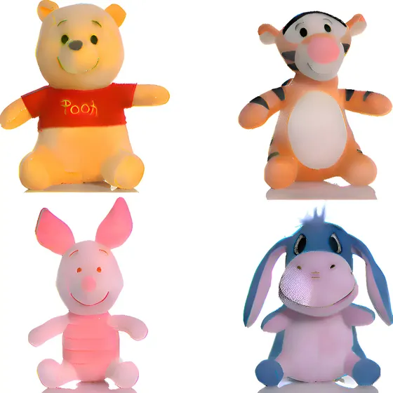 //`conjunto De Pelúcia J4pcs, Tigger, Igor Y Piglett M