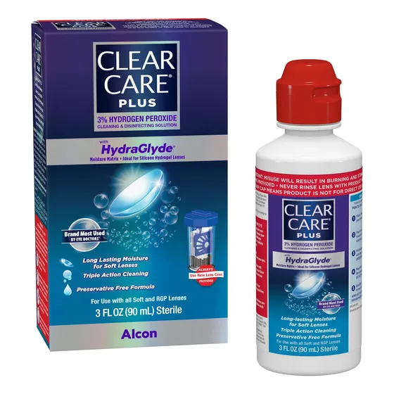 Solução De Limpeza De Lentes De Contato Clear Care Plus 90ml