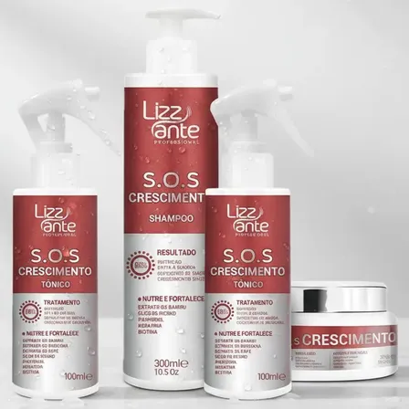 Kit Sos Crescimento E Tonico Antiqueda Crescimento Capilar