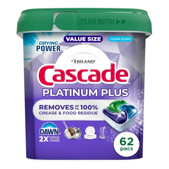 Cápsulas De Lava-louças Cascade Platinum Plus, Detergente De