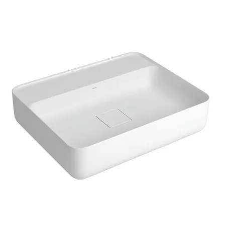 Cuba de Apoio com Mesa Retangular Deca 40x50cm Branco Slim - L.13050.M.17