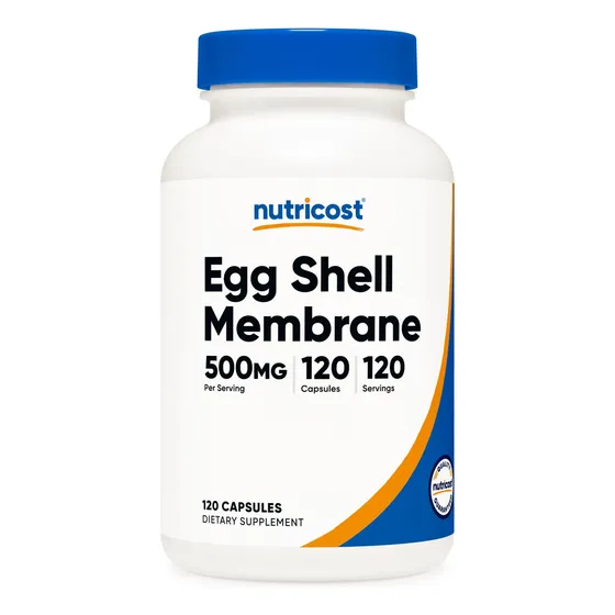 Membrana De Casca De Ovo Nutricost 500mg 120 Cápsulas Sem Sabor