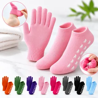 Luva E Meia Hidratante Esfoliante Silicone Reutilizável