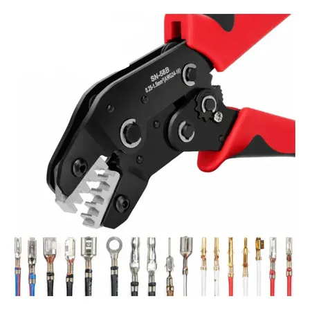 Alicate Crimpar Terminal Pré-isolado Não-isolado 0.25-1.5mm²