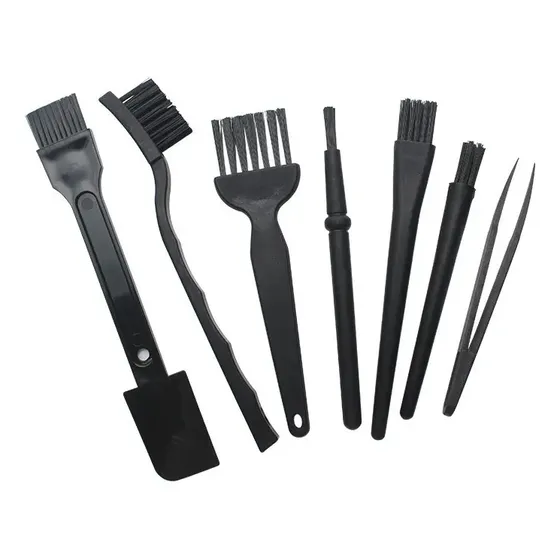 Kit 7 Pincel E Escova Antiestático Esd P/ Limpeza De Placas