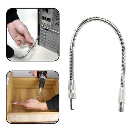 Cabo Extensor Flexivel Parafusadeira Bit Furadeira 250mm 1/4
