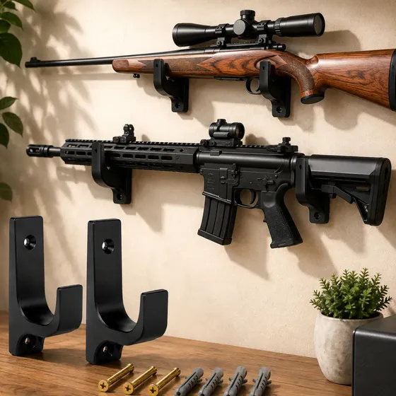 Kit 2 Suportes Parede Rifle Carabina Pressão Airsoft Espinga