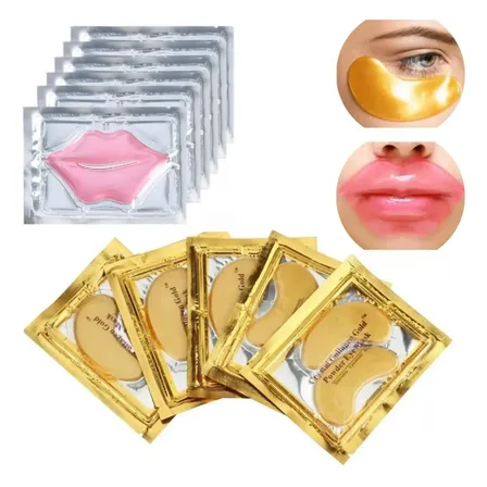 Kit Tratamento Facial Máscara Labial E Máscara Para Olhos