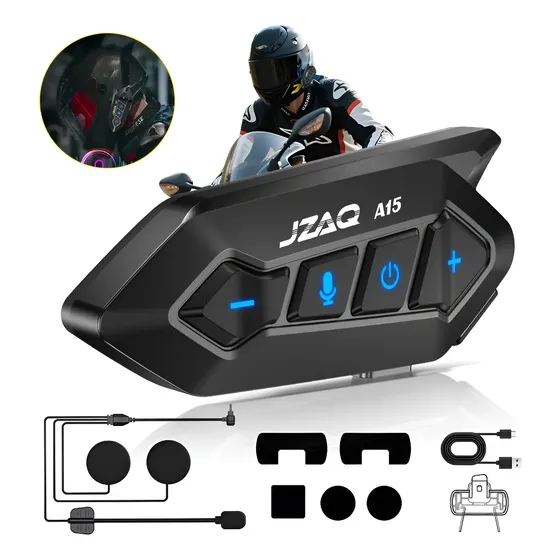 Intercomunicador Bluetooth Capacete Comunicação Jzaq A15