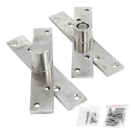 Dobradiça Pino Pivotante Inox Polido 450kg Para Portas