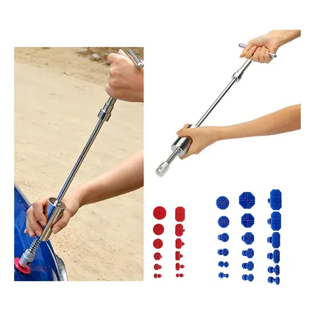 Kit Mini T-bar Repuxadeira Martelinho Reparo 30 Ventosas
