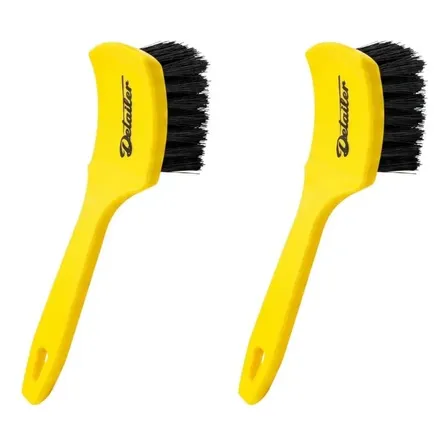 Kit 2 Escovas Para Limpeza De Pneus Amarela Detailer