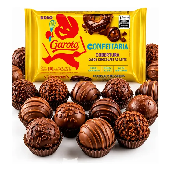 Cobertura Chocolate Ao Leite Garoto Nestlé 1kg Confeitaria