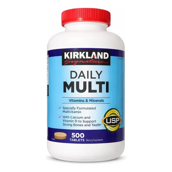 Multivitamínico, Comprimidos Diários Multi 500, Kirkland Sem Sabor