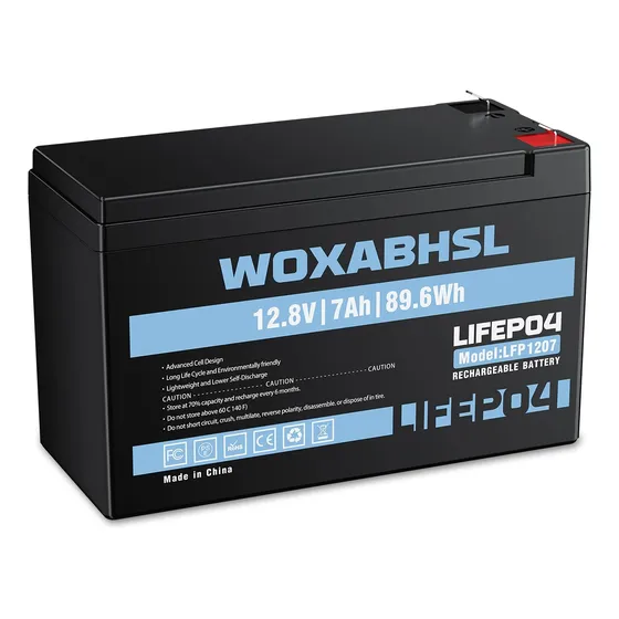 Bateria Woxabhsl 12v 7ah Lifepo4 Leve Com Bms