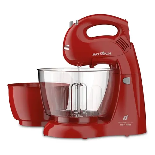 Batedeira Perola 550 Cristal Duo Turbo 500w Britânia Vermelho 60hz