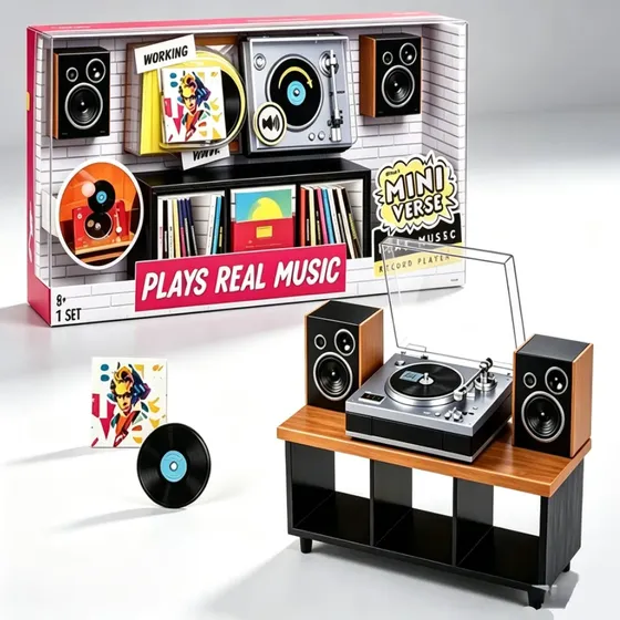 Presente De Ornamento De Produção De Som Para Mini Toca-discos De Vinil Mga