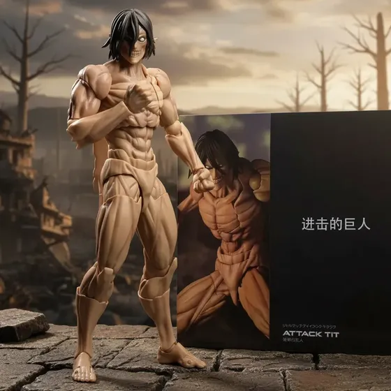 Boneco Articulado Attack On Eren 15 Cm
