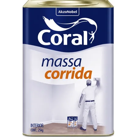 Massa Corrida Coral Parede Interna Fácil De Aplicar E Lixar