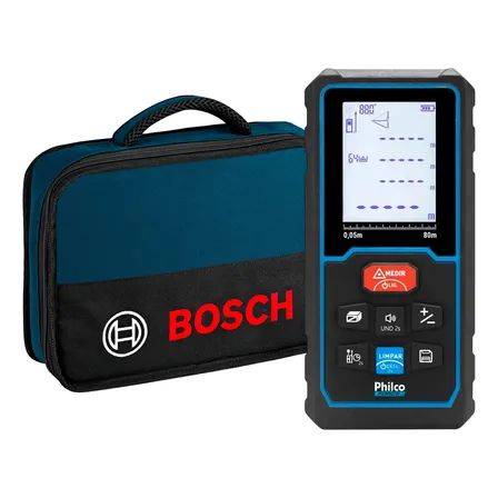 Trena A Laser Digital Philco 80m + Bolsa Transporte Bosch