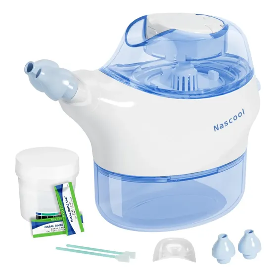 Máquina Elétrica De Enxágue Nasal Nascool Com 50 Pacotes De