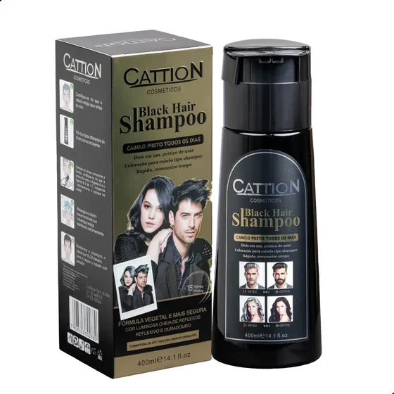 Shampoo Tonalizante Cattion 2 Em 1 Sem Amônia 400 Ml Premium