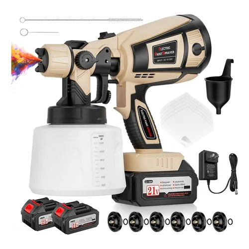 Pulverizador De Tinta Luxariael 650w Sem Fio 1400ml Com Bate