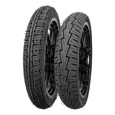 Par Pneus Biz Pop 80/100-14 + 60/100-17 Cinborg Parrudo Ru.a
