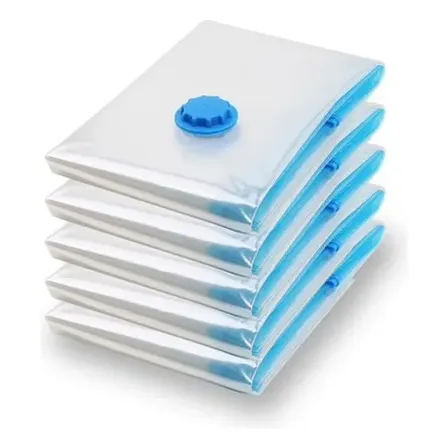 Kit 10 Sacos A Vácuo 60x80cm Com Válvula Reutilizável