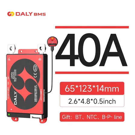 Daly Lifepo4 4s 12v 40a Smart Bms Bt Ntc Para Motor Elétrico