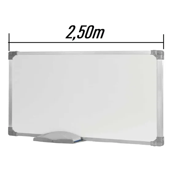 Quadro Branco 250x120cm Lousa Alumínio Grande Escolar Profis
