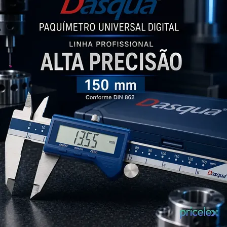 Paquímetro Universal Digital 150mm Aço Inox Resolução 0,01mm