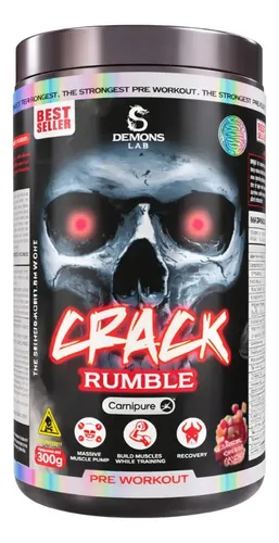 Pré Treino Crack Carniure 300g Demons Lab Pré Workout Sabor Candy