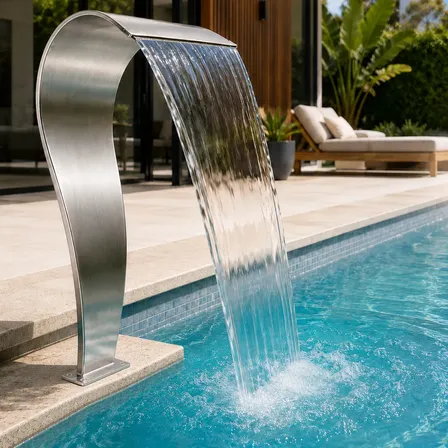 Cascata Inox 304 Pleno 80cm Luxuosa Garantia Mais Vendida