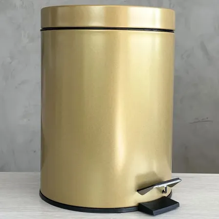 Cesta Lixeira Dourada Gold Fosca Cozinha Quarto Banheiro 5l Casa Golden Dourado Gold