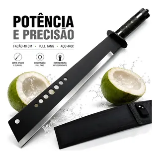 Facão Aventura 48cm Aço 440c Full Tang Bainha Nylon Mato Pro