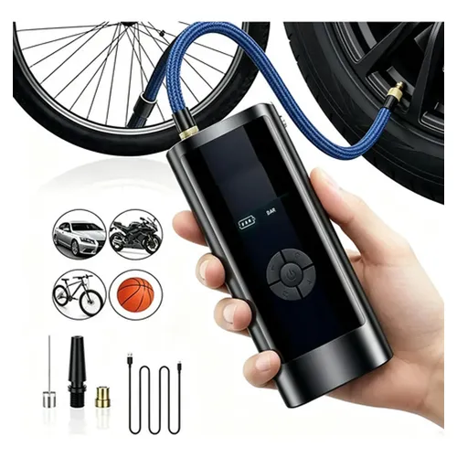 Bomba De Medidor De Pressão De Pneu Com Compressor De Ar Digital U 127/220v