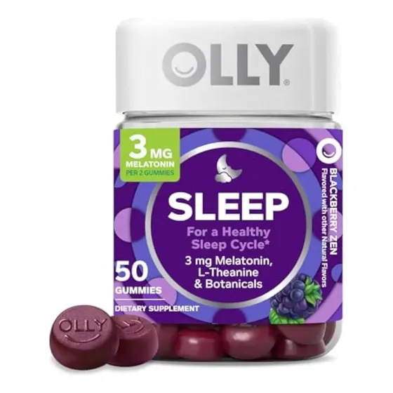 Gomas Olly Restful Sleep Com 50 Unidades De Melatonina Frutas Vermelhas