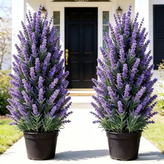 2 Peças De Lavanda Artificial Decorativa Sem Plantas Resiste