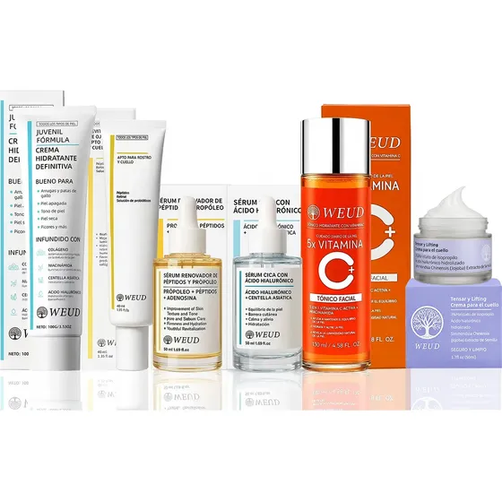 Weud Kit Skincare Anti-idade Rosto E Pescoço 6pcs