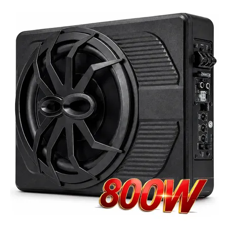 Subwoofer Caixa Slim Polegadas 800w Som Amplificado Controle