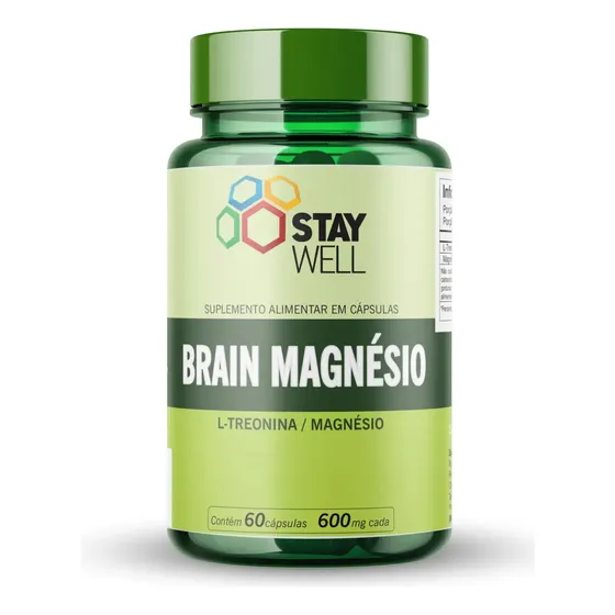 Magnésio Treonato 550mg - Matéria-prima Importada. 100% Pura - 60 Cápsulas Sem Sabor