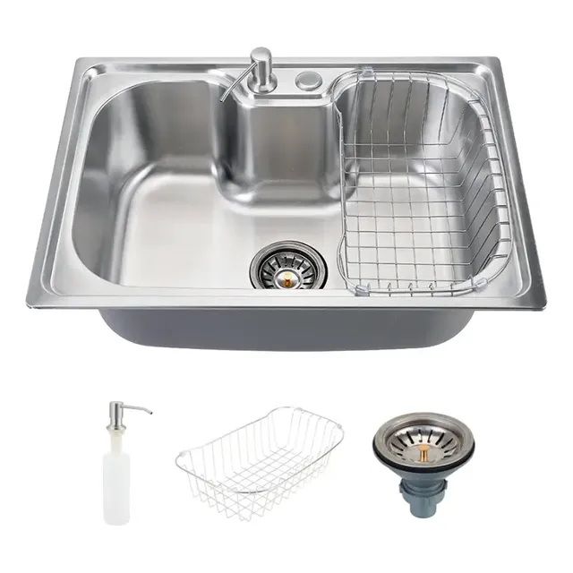 Cuba Gourmet para Cozinha com Acessórios Aço Inox 201 60x42cm Carajás Pingoo.casa - Prata