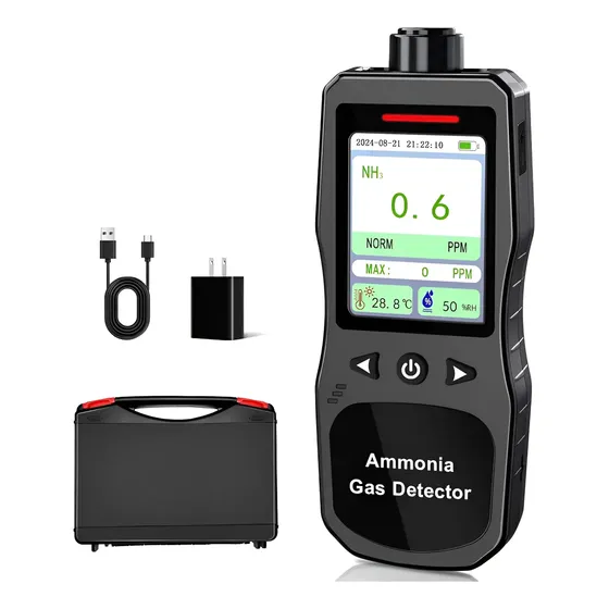 ; Detector De Gás De Amônia Portátil, 0-200 Ppm De Amônia .