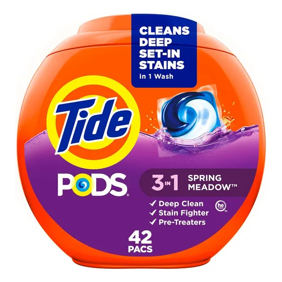 Detergente Para Ropa Tide Pods, Aroma Spring Meadow, X42 Uni