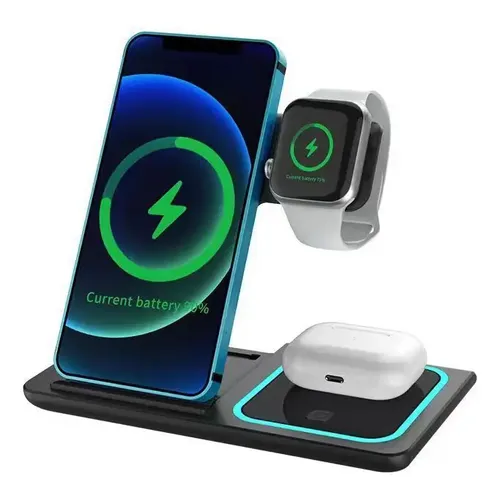 . Carregador Wireless 3 Em 1 Magnético * -nino